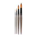 Mont Marte Gallery Acrylic Brush Set, Liner & Round Brushes for Precision Acrylic Painting - Pack of 4 1