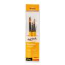 Mont Marte Gallery Acrylic Brush Set, All-Round Round Brush Selection for Fine & Broad Acrylic Strokes - Pack of 4 0