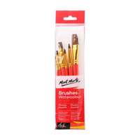 Mont Marte Gallery Watercolour Brush Set, Professional Synthetic Brushes for Wash & Detailing - Pack of 7