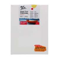 Mont Marte Stretched Cotton Canvas Board, 18x24cm, 280GSM, Triple-Primed Cotton Surface for Smooth Paint Flow