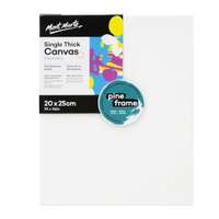 Mont Marte Stretched Cotton Canvas Board, 30x30cm, 280GSM, Triple-Primed Cotton Canvas for Acrylic & Oil Painting