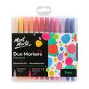 Mont Marte Duo Marker Set, 24 Colours, Dual Brush & Fine Tips for Drawing, Lettering & Illustration - Pack of 24 0