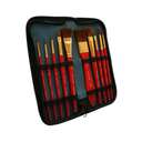 Mont Marte Watercolour Brush Set, Professional Synthetic Brushes for Wash, Detail & Blending - Pack of 11 2