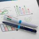Schneider Take4 Multicolour Ballpoint Pen, Viscoglide, Refillable, Smooth Flow, Quick Change, Comfortable Grip, Ideal for School & Office Use, 4 Assorted Color – White Body 4