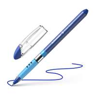 Schneider Slider Basic Ballpoint Pen, Medium 1.0 mm, Viscoglide, Rubberized Grip, Cap, Smooth Flow, Strong Hold, Ideal for School & Office Use – Blue