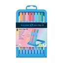 Schneider Slider Edge Pastel Ballpoint Pens, Extra-Broad 1.4 mm, Viscoglide, Tri-Barrel, Smooth Ink Flow, Consistent Writing, Ideal for School & Office Use, Assorted Color Stand – Pack of 8 0