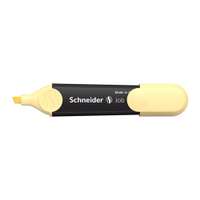 Schneider Job Pastel Highlighter, Chisel Tip, Water-Based Ink, Quick-Dry, Smear-Resistant, Gentle Tone, Comfortable Grip, Smooth Flow, Ideal for School & Office Use - Vanilla