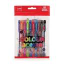 Cello Color Bombs Gel Pens, 0.8mm, Bold Smooth Ink, Comfortable Grip, Creative Writing, Ideal for Craft & Project Making, Assorted Colors - Pack of 10 0