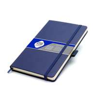 Chase Plus GRANO Leather Notebook with Pen Holder, A5, 80 GSM Ruled Paper, Elastic Closure, Ribbon Bookmark, Inner Pocket, Ideal for Writing Notes & Personal Dairy – Navy Blue
