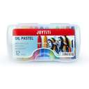 Titi Smooth & Rich Oil Pastels, PP Carry Case, Soft Laydown & Easy Blending, Smooth Texture, Safe for Kids, Ideal for School & Home Use – Set of 12 Colors 0