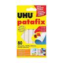 UHU Patafix Glue Pads, Removable & Reusable Adhesive Putty, Clean Fixation, Mess Free, Easy to Apply, Ideal for School, Art & Craft, White - Pack of 80 0