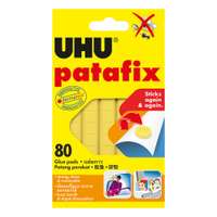UHU Patafix Glue Pads, Removable & Reusable Adhesive Putty, Clean Fixation, Mess Free, Easy to Apply, Ideal for School, Art & Craft, Yellow - Pack of 80