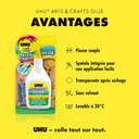 UHU Arts & Crafts Glue, 100 ml, Solvent-Free School Glue, Clean Spread, Clear-Dry, Applicator Tip, Mess Free, Ideal for School & Craft Use 5