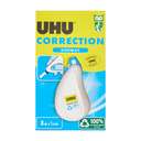 UHU Correction Tape Roll, 8 m × 5 mm, Instant Overwrite, Clean Film, Side-Way Applicator, Strong & Clean Correction, Ideal for School & Office Use 0