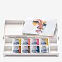 Winsor & Newton Cotman Watercolor Set with Brush, Half Pan Portrait Pocket Set, Skin-Tone Mixes On-The-Go, Suitable for Coloring & Painting - Set of 8 Colors 1