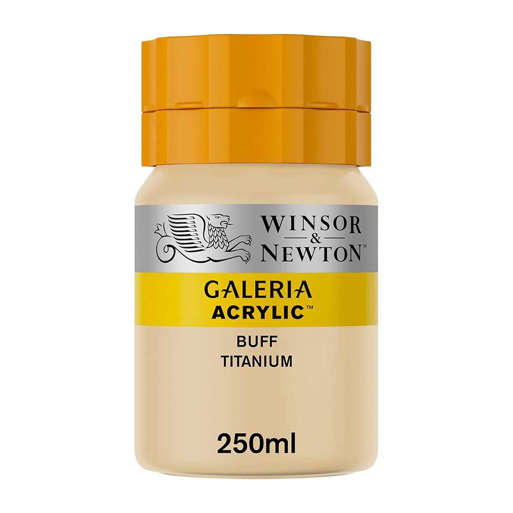 Winsor and Newton Galeria Acrylic Color, 250 ml Bottle, Smooth Opaque Ground for Toning, Blocking and Soft Highlights – Buff Titanium
