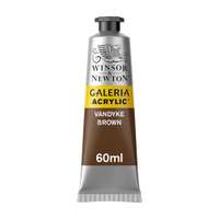Winsor & Newton Galeria Acrylic Color, 60 ml Tube, Water-Based Quick-Dry Satin, Cool Dark Brown for Deep Shadows & Antique Effects – Vandyke Brown