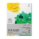 Winsor & Newton Oil/Acrylic Pad, 23x31 cm, 230 gsm, Canvas Texture, Smooth Coloring, Ideal for Drawing & Painting - 10 Sheets 0