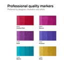 Winsor & Newton ProMarker Set, Rich Tones, Twin-Tip Alcohol Markers, Deep Palette, Ideal for Art & Craft for Professionals - Pack of 6 Color 4
