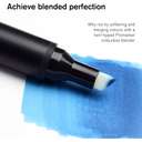 Winsor & Newton ProMarker with Blender, Twin-Tip Alcohol Markers, Linework & Gradient Tool, Suitable for Professional & Beginner, Black + Blender - Pack of 1 + 1 4