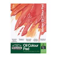 Winsor & Newton Winton Oil Paper Pad, 10×7", 230 gsm, Canvas Texture, Smooth Coloring, Ideal for Drawing & Painting - 10 Sheets