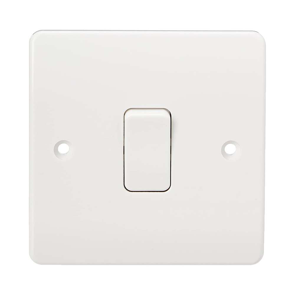 MK Plate Switch, K4871WHI, Logic Plus 1-Gang SP 2-Way, 10A
