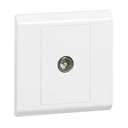 Legrand Belanko TV Socket Coaxial Single Outlet Shielded White 617121 0