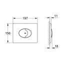 Grohe Flush Button SkateAIR,  38506000, Dual Flush Control 1
