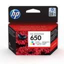 HP 650 Original Ink Cartridge, Mess Free, Bold Colors, Suitable for Home Projects, School Presentation - Tri Color 0