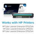 HP Original LaserJet Toner Cartridge, 650A Series, Black, Reliable OEM, Crisp Text 1