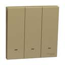 Schneider Electric AvatarOn C Plate Switch, 3-Gang 1-Way 16AX 250V, Premium Accent, Suitable for Home & Office – Wine Gold 0