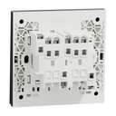 Schneider Electric AvatarOn C Plate Switch, 4-Gang 1-Way 16AX 250V, Straight-Line Styling for Multi-Circuit Rooms, Suitable for Home & Office – White 1