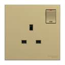 Schneider Electric AvatarOn C Switched Socket, 13A 250V, 1-Gang, Gives Premium Look, Suitable for Home & Office – Wine Gold 3