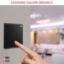 Legrand Galion 1-Gang 1-Way Switch 16A Matt Black 282400-C 1