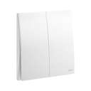 Legrand Mallia Senses Plate Switch, 2-Gang 1-Way 16A, Clean White Finish, Suitable for Home & Office Everyday Control – White 0
