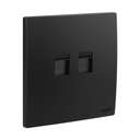 Legrand Mallia Senses Cat 6 RJ45 Data Socket 2 Gang Matt Black 281165MB 0