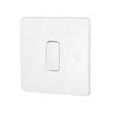 Legrand Synergy 1-Gang 2-Way Plate Switch 10A 86 x 86 x 14 mm White 730001 0
