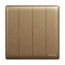 Schneider Electric Unica X Plate Switch, 4-Gang 1-Way 10Ax 250V, Gives Neat Look, Suitable for Modern Interior – Dark Bronze 1