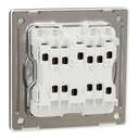 Schneider Electric Unica X Plate Switch, 4-Gang 2-Way 10AX, 250V, Warm Metallic Accent, Suitable for Modern Interior – Antique Brass 3