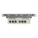 Schneider Electric Unica X Plate Switch with LED, 4-Gang 2-Way 10AX, 250V, Easy to Use, Gives Premium Look to Your Living Area – Stainless Steel 2