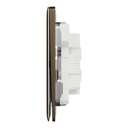 Schneider Electric Unica X Press Switch, 2-Gang 10A, 250V, Gives Neat Look, Suitable for Modern Interior – Antique Brass 1