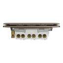 Schneider Electric Unica X Press Switch, 3-Gang 10A, 250V, Gives Neat Look, Suitable for Modern Interior – Antique Brass 1