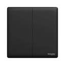 Schneider Electric Unica X Plate Switch, 2-Gang 1-Way 16AX/20A 250V, Gives Neat Look, Suitable for Modern Interior – Dark Grey 0