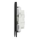 Schneider Electric Unica X Plate Switch, 2-Gang 1-Way 16AX, 20A 250V, Bold Contemporary Look, Suitable for Modern Interior – Jet Black 1