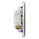 Schneider Electric Unica X Plate Switch, 2-Gang 1-Way 16AX, 20A 250V, Premium Brushed Finish, Suitable for Modern Interior – Stainless Steel 4