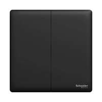 Schneider Electric Unica X Plate Switch, 2-Gang 2-Way 16AX/20A 250V, Gives Neat Look, Suitable for Modern Interior – Dark Grey