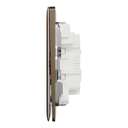 Schneider Electric Unica X Plate Switch with LED, 3-Gang 1-Way 16Ax/20A 250V, Gives Neat Look, Suitable for Modern Interior – Dark Bronze 3