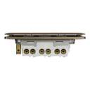Schneider Electric Unica X Plate Switch, 3-Gang 2-Way 16AX, 20A 250V, Warm Metallic Accent, Suitable for Modern Interior – Antique Brass 2