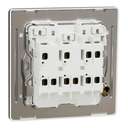 Schneider Electric Unica X Plate Switch with LED, 3-Gang 2-Way 16AX/20A, 250V, Easy to Use, Gives Premium Look to Your Living Area – Jet Black 3