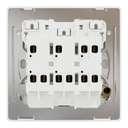 Schneider Electric Unica X Plate Switch with LED, 3-Gang 2-Way 16Ax/20A 250V, Gives Neat Look, Suitable for Modern Interior – Painted White 2